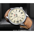 NAVIFORCE 9126 Men Watch Military Sport Mens Watches Top Brand Luxury Rome Business Date Leather Band Quartz Male Wristwatches